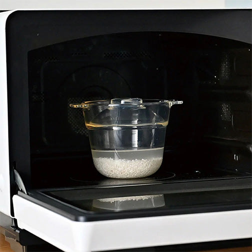 Microwavable Glass Rice Maker (Japan Exclusive)