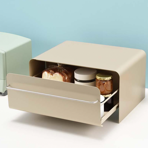 Sleek Bread Box Storage - rectangle
