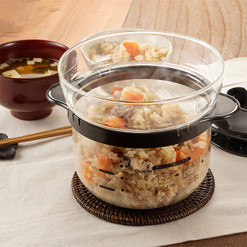 Microwave Glass Rice Cooker (HARIO Japan Exclusive)