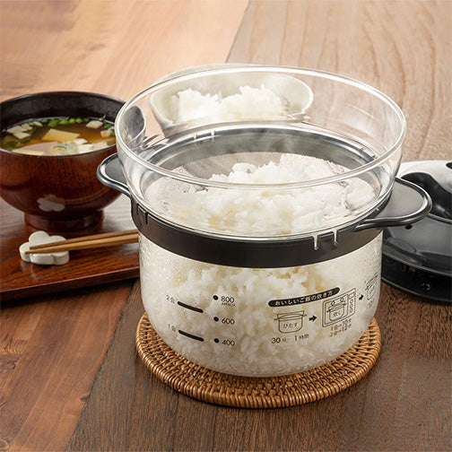 Microwave Glass Rice Cooker (HARIO Japan Exclusive)